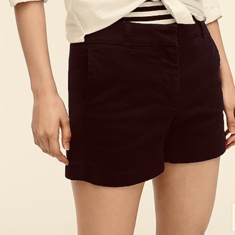 J. Crew Women’s Black Chino Shorts, Size 4 - Picture 1 of 5